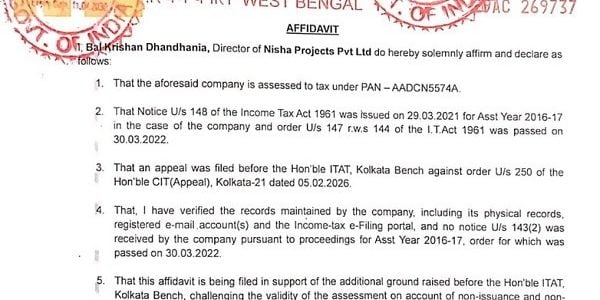 Section 143(2) Notice Objection Rejected; ₹84 Lakh Section 68 Addition Sustained: ITAT Kolkata
