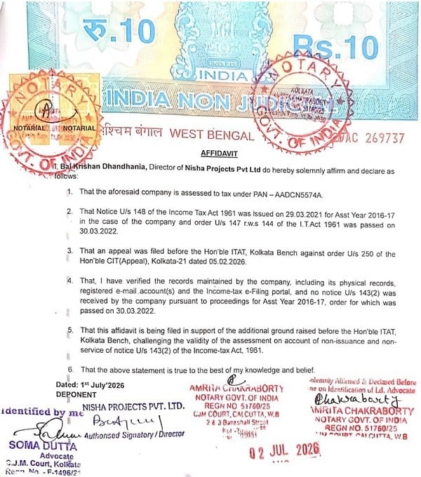 this Tribunal with additional grounds noted (supra).