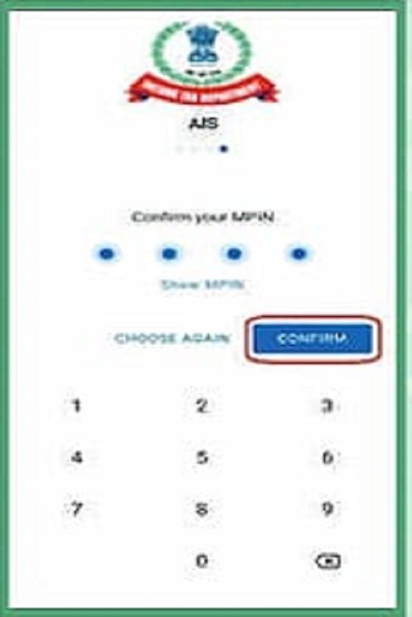 Figure 19- AIS Sign-up Set MPIN Screen (1/2)