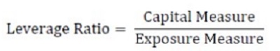 capital measure (the numerator) divided by the exposure measure (the denominator)