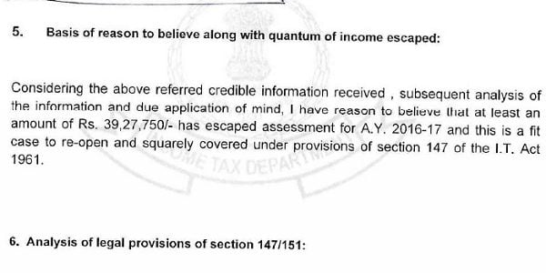 ITAT Delhi Quashes Reassessment Where Recorded Reason Gets No Addition