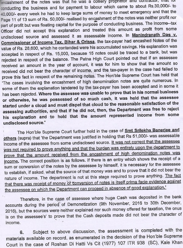 considering relevant submissions of the assessee opined