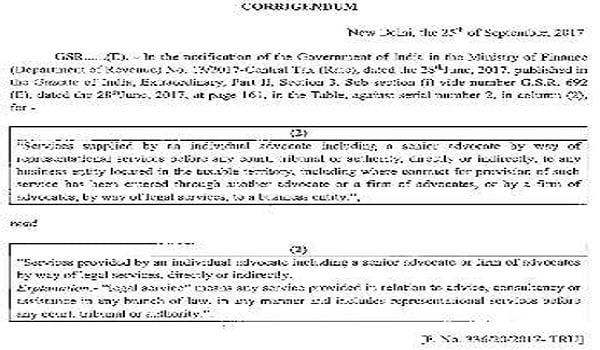 corrigendum is set out below