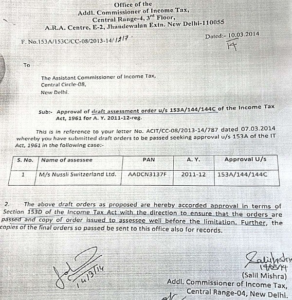 furtherance of his arguments, the ld. Counsel drew our attention to the approval dated 30.05.2014 (supra) reproduced hereunder