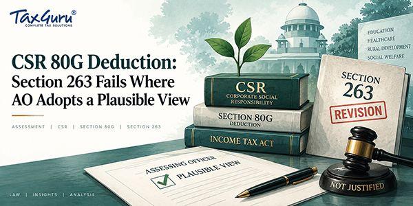 CSR 80G Deduction: Section 263 Fails Where AO Adopts a Plausible View