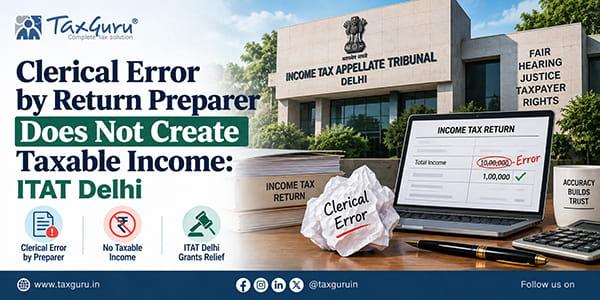 Clerical Error by Return Preparer Does Not Create Taxable Income: ITAT Delhi