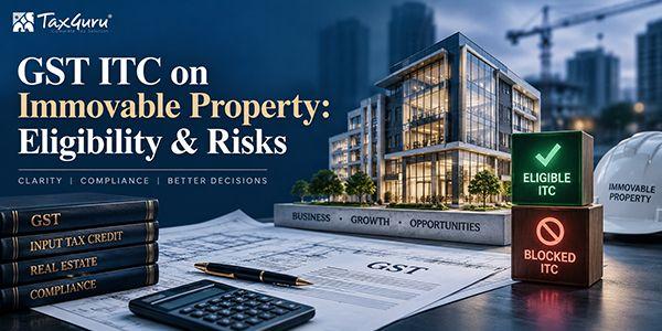 GST ITC on Immovable Property: Eligibility & Risks