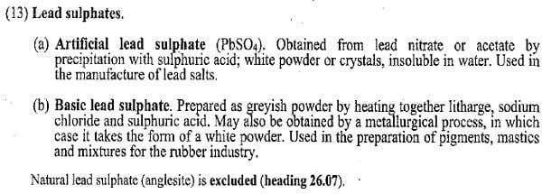 Lead Suiphates