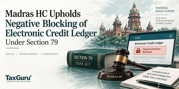 Madras HC Upholds Negative Blocking of Electronic Credit Ledger Under Section 79