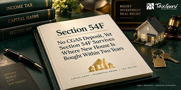 No CGAS Deposit, Yet Section 54F Survives Where New House Is Bought Within Two Years