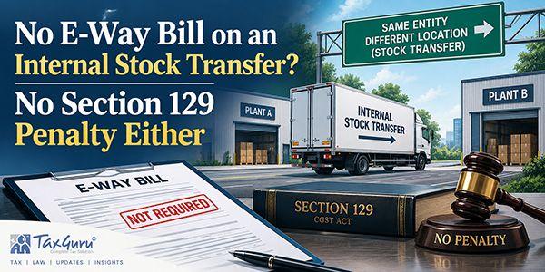 No E-Way Bill on an Internal Stock Transfer? No Section 129 Penalty Either