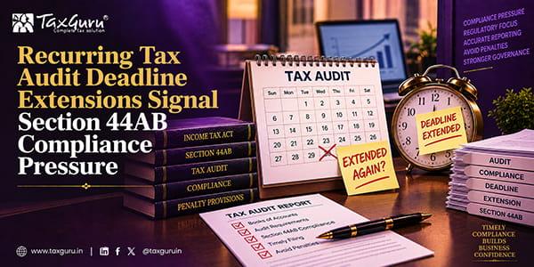 Recurring Tax Audit Deadline Extensions Signal Section 44AB Compliance Pressure