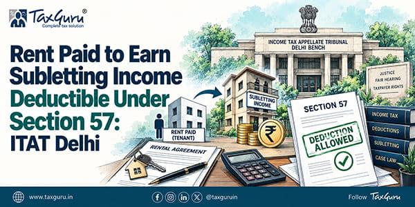 Rent Paid to Earn Subletting Income Deductible Under Section 57: ITAT Delhi