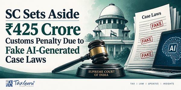 SC Sets Aside ₹425 Crore Customs Penalty Due to Fake AI-Generated Case Laws