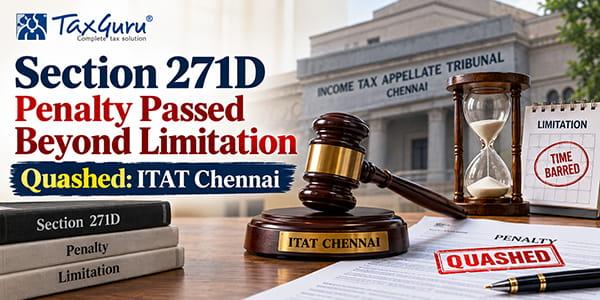 Section 271D Penalty Passed Beyond Limitation Quashed: ITAT Chennai