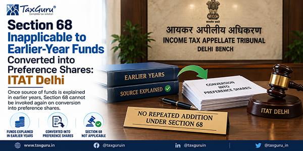 Section 68 Inapplicable to Earlier-Year Funds Converted into Preference Shares: ITAT Delhi