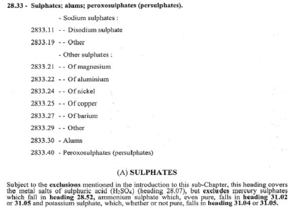 Sulphates