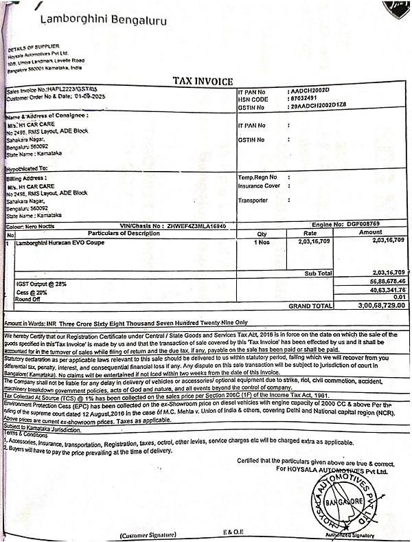Tax invoice