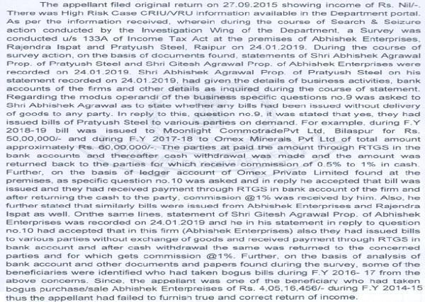 The case of the assessee was reopened by recording