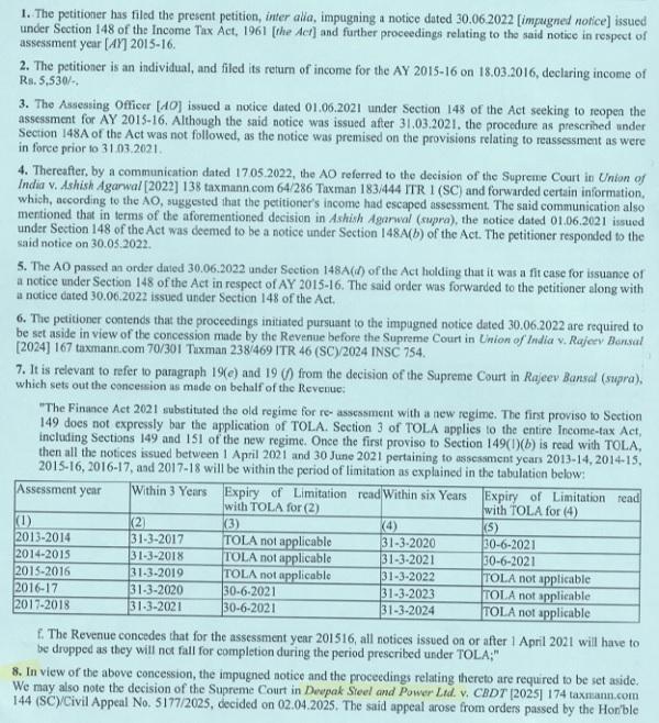 The relevant observations of Hon’ble High Court
