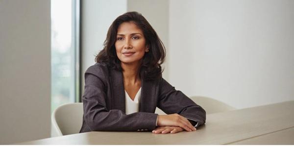Woman Business Leader in Modern Corporate Office