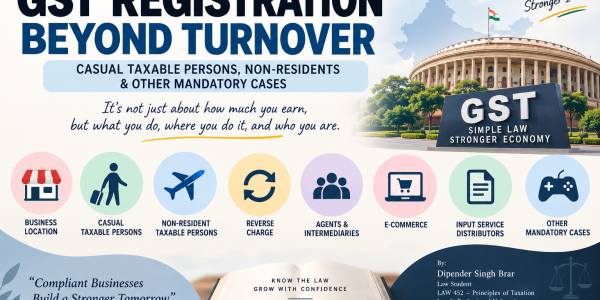 GST Registration Beyond Turnover: CTP, NRTP and Mandatory Registration Cases