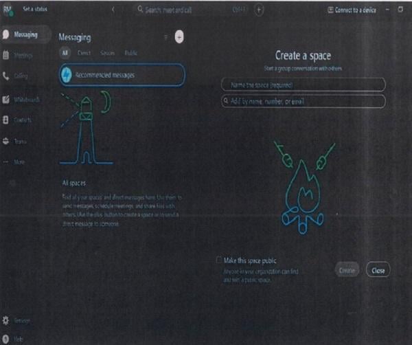 screenshot of the webpage of Cisco Webex