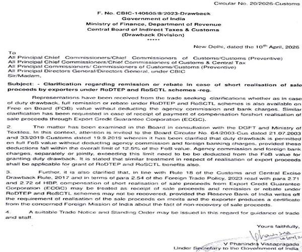 7.4.2 Circular 33-2019-Cus. dt. 19.09.2019