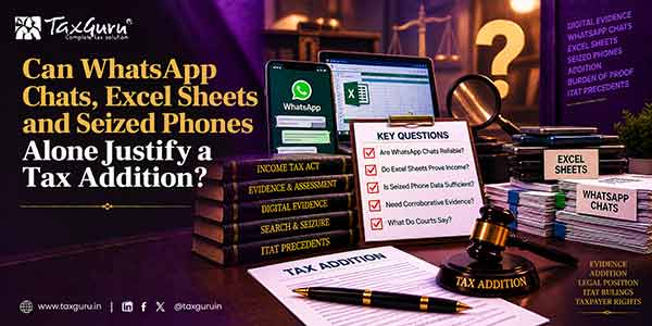 Can WhatsApp Chats, Excel Sheets and Seized Phones Alone Justify a Tax Addition?