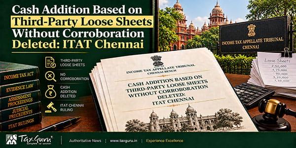 Cash Addition Based on Third-Party Loose Sheets Without Corroboration Deleted: ITAT Chennai