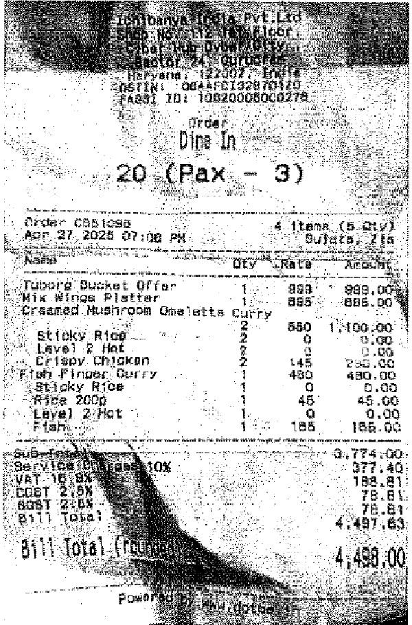 Consumer in support of his allegations had attached the bill