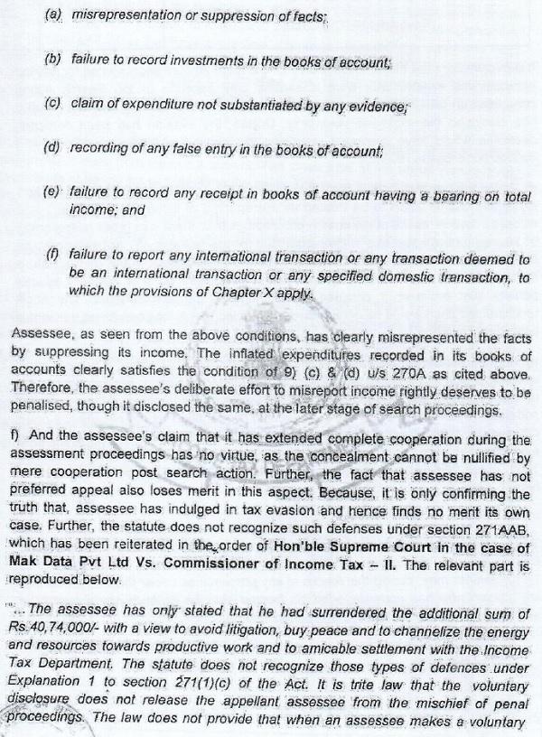 Enrica Enterprises – Section 270A(9) Misreporting Conditions