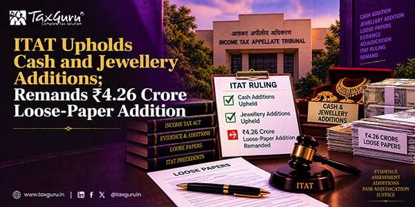 ITAT Upholds Cash and Jewellery Additions; Remands ₹4.26 Crore Loose-Paper Addition