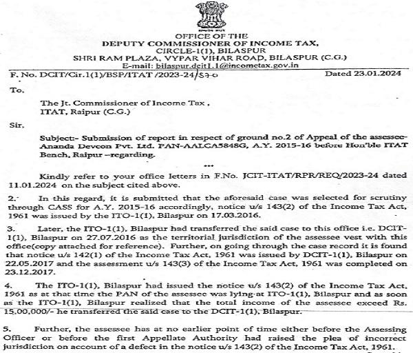In rebuttal, Ld. Sr DR, on the issue has submitted-2