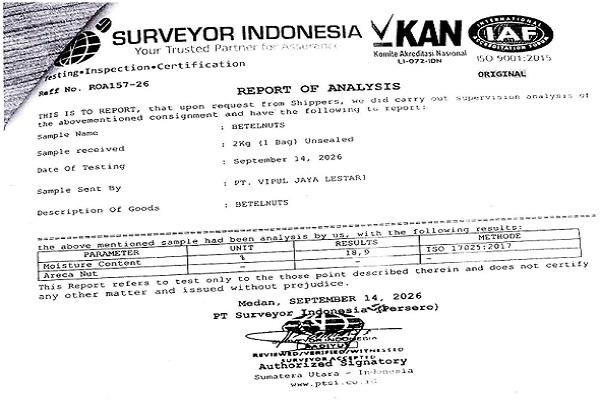 Report of Analysis