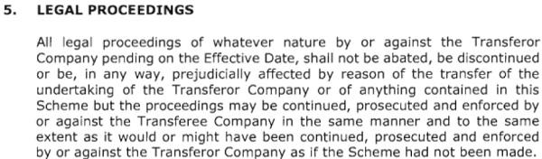 Scheme sets out the procedure of continuity