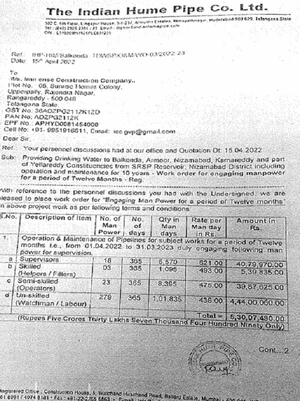 The Indian Hume Pipe Co. Ltd